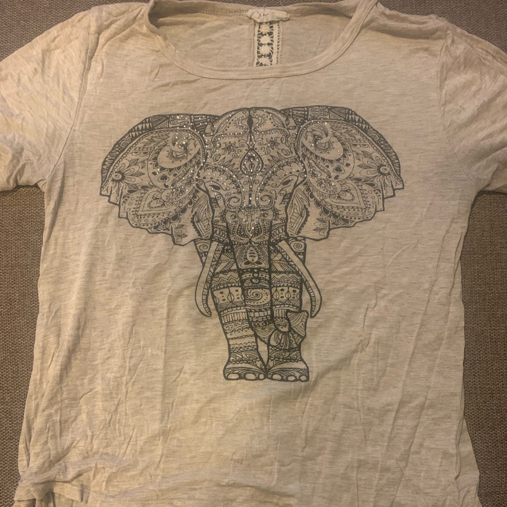 Moonchild Beaded Elephant T-Shirt